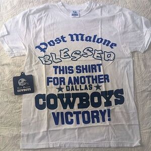 Post Malone x Dallas Cowboys Collab Limited Edition Tee Men's Size Large NWT